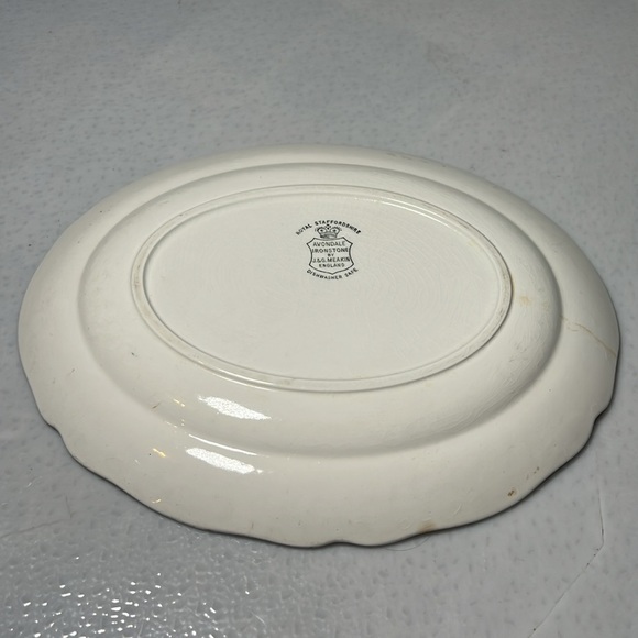 Vintage Royal Staffordshire Avondale Ironstone Meakin Blue Oval Platter, B#39 - Picture 6 of 7